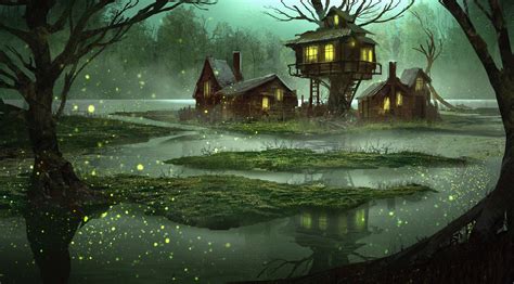 Magic cottage in the bog
